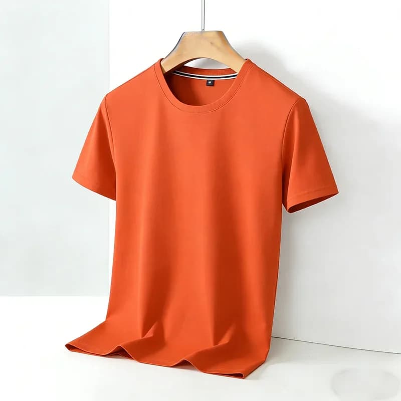 Men's Solid Color Crew Neck T Shirt Soft Breathable Short Sleeve Slim Fit Casual Daily Top 2026