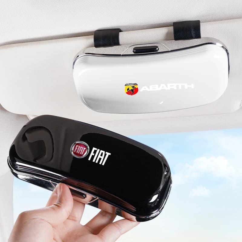 Scatola porta occhiali da sole per auto, custodia porta occhiali per FIAT Abarth 500 Ducato Panda Grande Punto Tipo Pulse Strada 600 500L Mobi