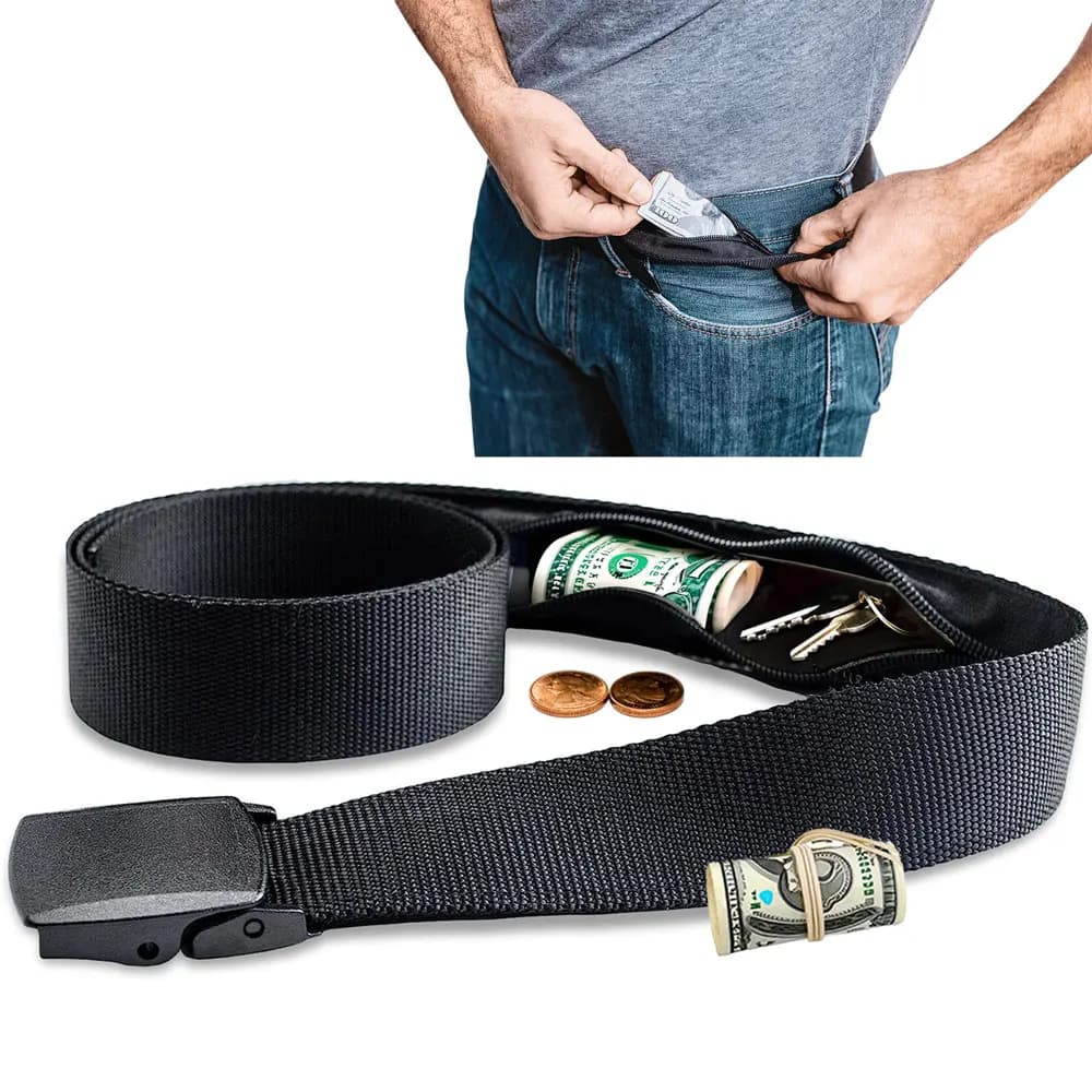 Travel Cash Anti-theft Belt Waist Portable Waist Strap Money Belt Waist Waist Belt Man Secret Belt 120cm