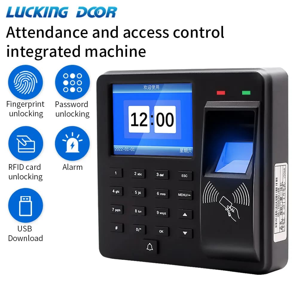 Sistema di Controllo Accessi Biometrico con Impronta Digitale, Interfono, Rilevazione Presenze, Codice RFID Digitale per Serrature e Tag