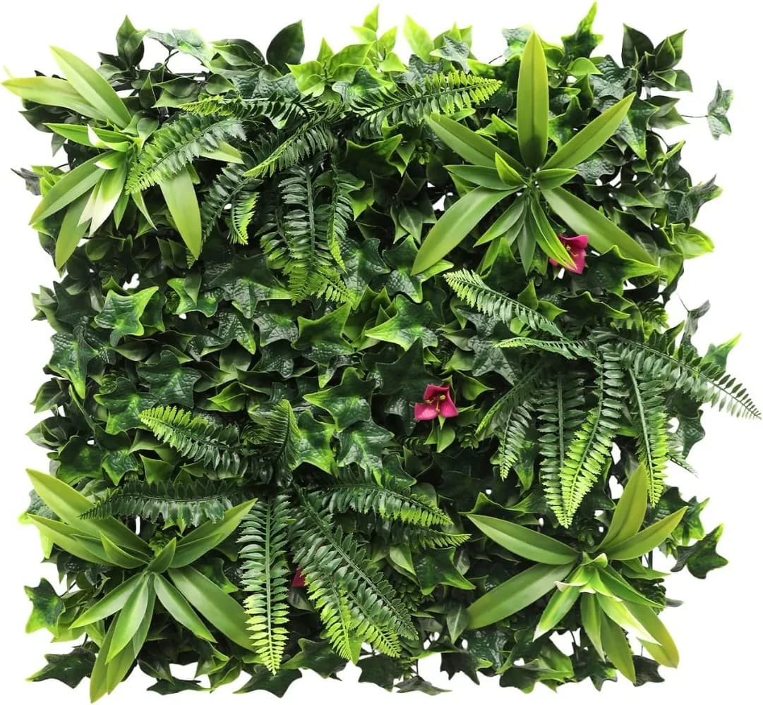 20 pezzi 20 "x 20" pannelli in bosso artificiale pianta finta erba verde decorazione pannello da parete per giardino interno esterno cortile