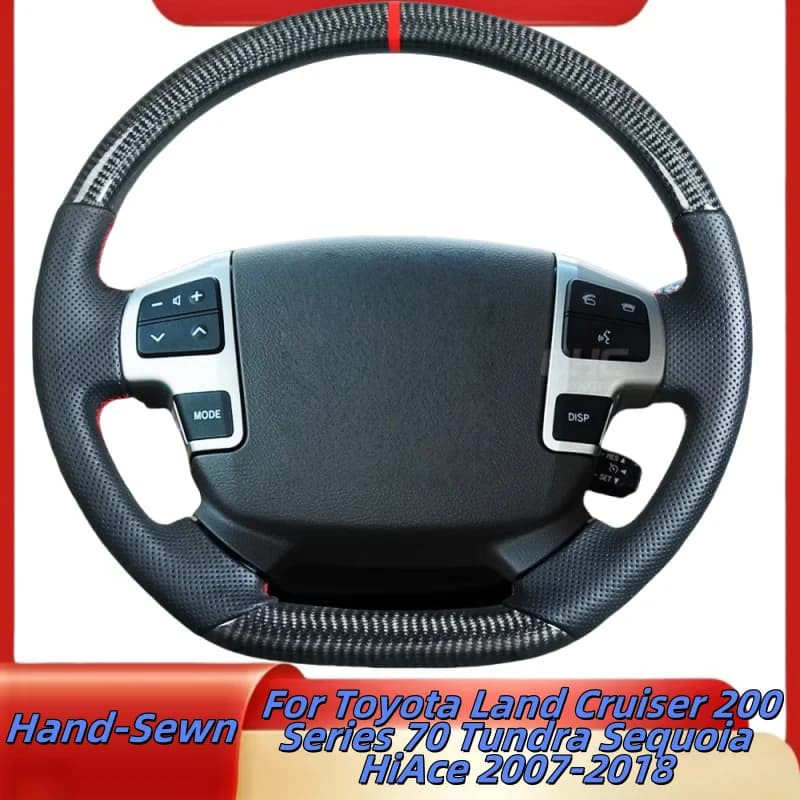 Real Leather Sewing Car Seat Cover for Toyota Land Cruiser 200 Series 70 Tundra Sequoia HiAce 2007-2018