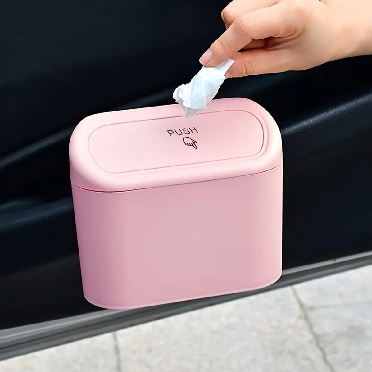 Pattumiera per auto 1PC, schienale del seggiolino auto, scatola portaoggetti sospesa per portiera dell'auto, sacchetto della spazzatura multifunzionale, deposito pieghevole per forniture per auto