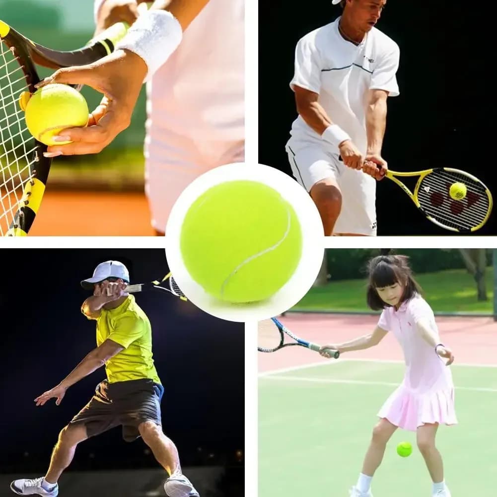 DD%Elastic Rubber Tennis Ball, High Bounce Training Ball For Outdoor Sports & Daily Exercises