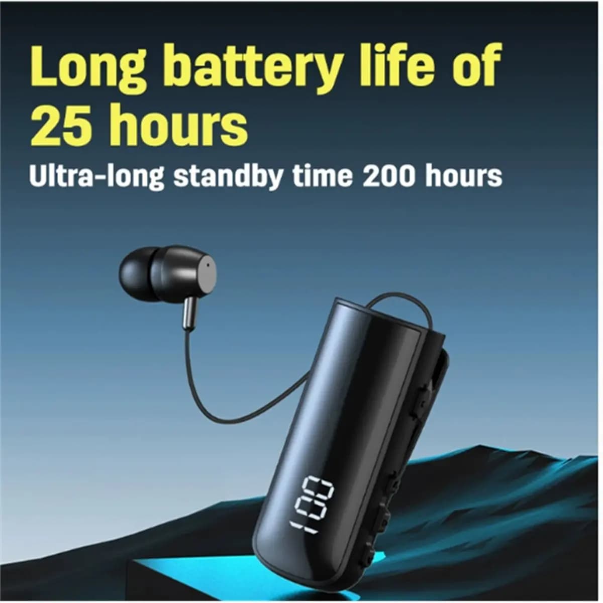 goodidea Cuffie Bluetooth Wireless Impermeabili IPX7 con Cancellazione del Rumore, Vibrazione per Promemoria Chiamate, Auricolari Retrattili