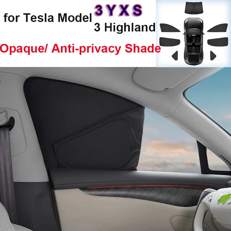 Auto Sunshade for Tesla Model 3 YSX 2024 2025 Sunshade Privacy Shading Front Window Side Window Rear UV Protection Highland M3H