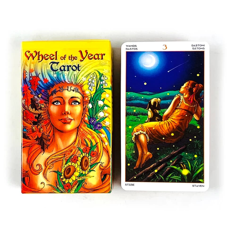 Wheel Of The Year Tarot Deck Leisure Party Table Game Fortune-telling Prophecy Oracle Cards,Perfect For Spiritual Guidance