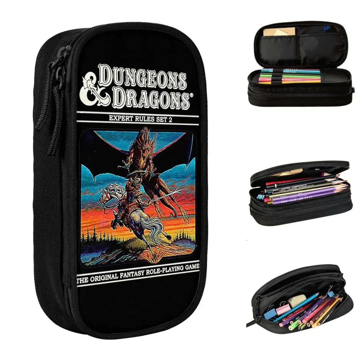 Dungeon And Dragon Expert Rules Merch Pen Box di grande capacità per astuccio scolastico, regali perfetti