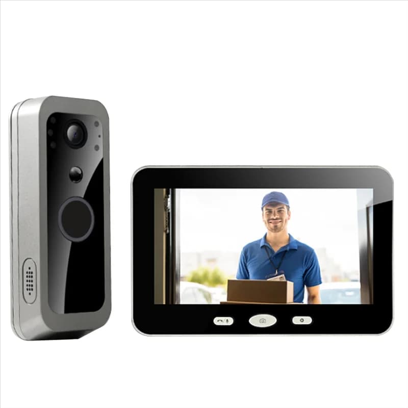 APPLIA-Videocitofono da esterno Tuya 1080P HD Sistema di telecamere per porte wireless intelligente Monitor da 5 pollici Wifi Rilevazione movimento PIR 2MP