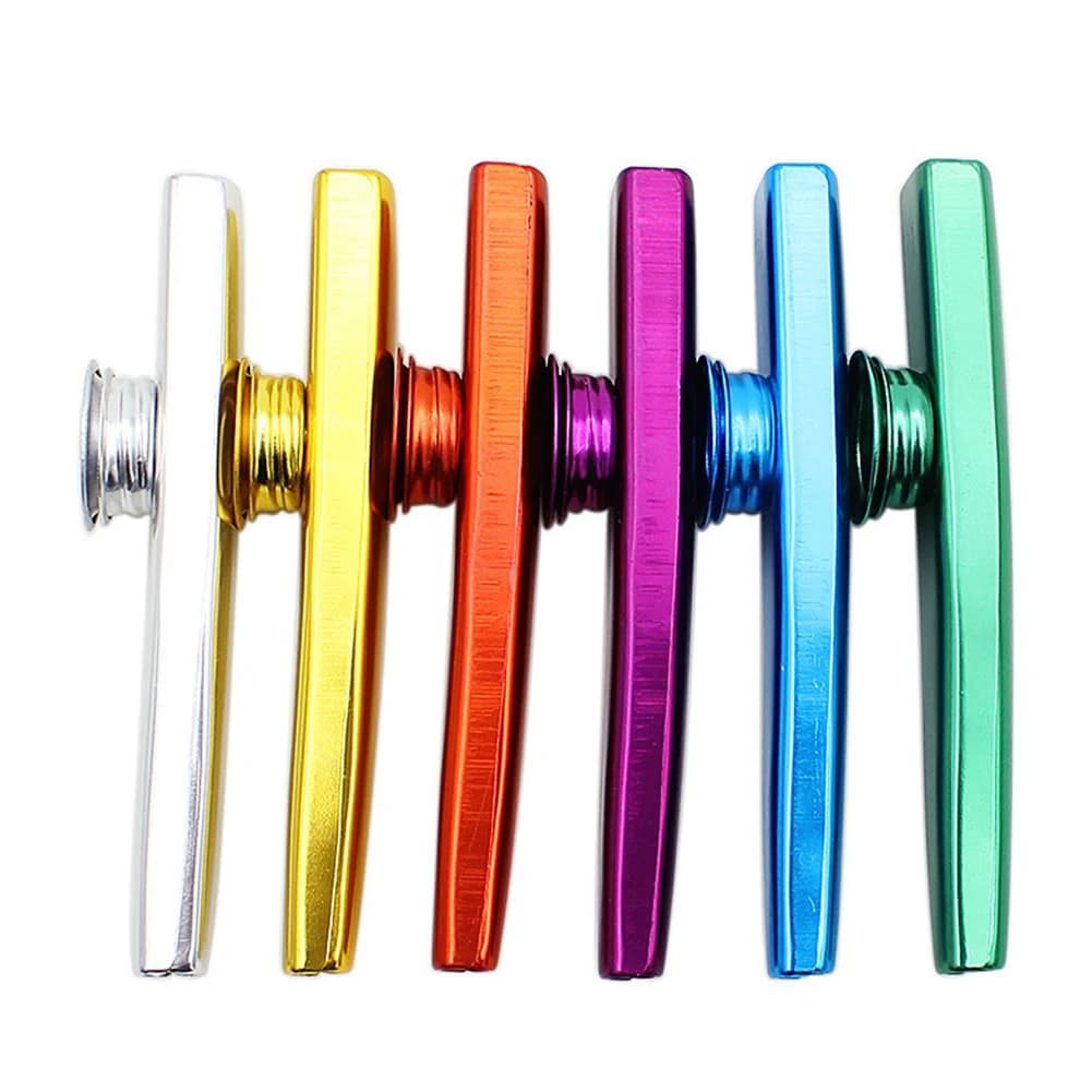 ABUE-Metallo Kazoo Chitarra Ukulele Compagno Kazoo Strumento di nicchia Facile da imparare Portatile