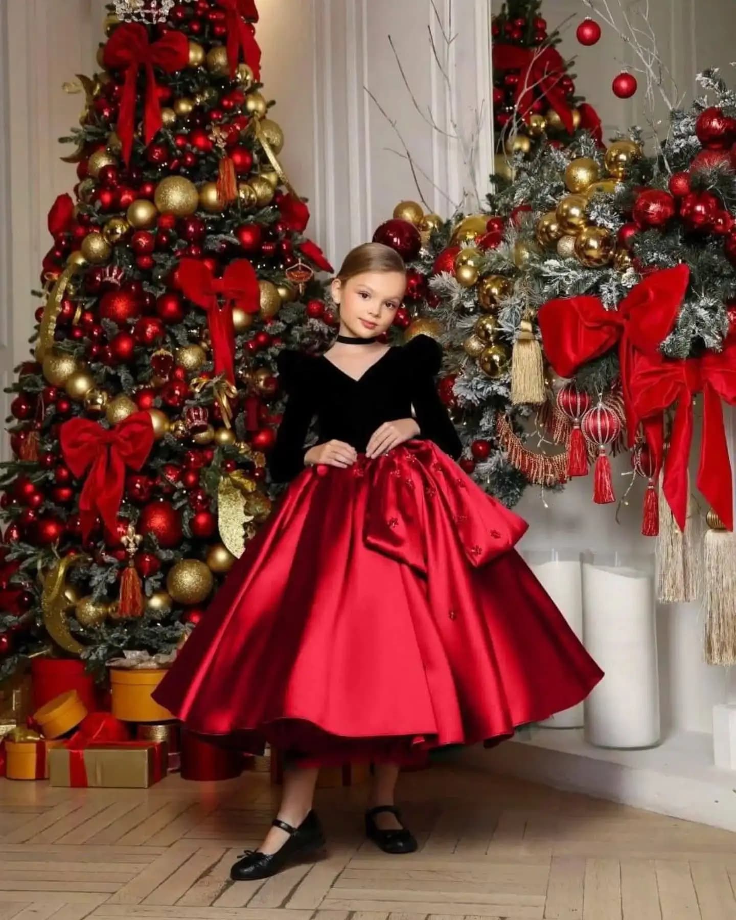 Dreamy Vow J367 Lusso Arabo Verde Ragazza Abito di Cristallo Con Scollo A V Dubai Bambini Principessa Vacanza Compleanno Festa di Nozze Abito di Sfera 2025