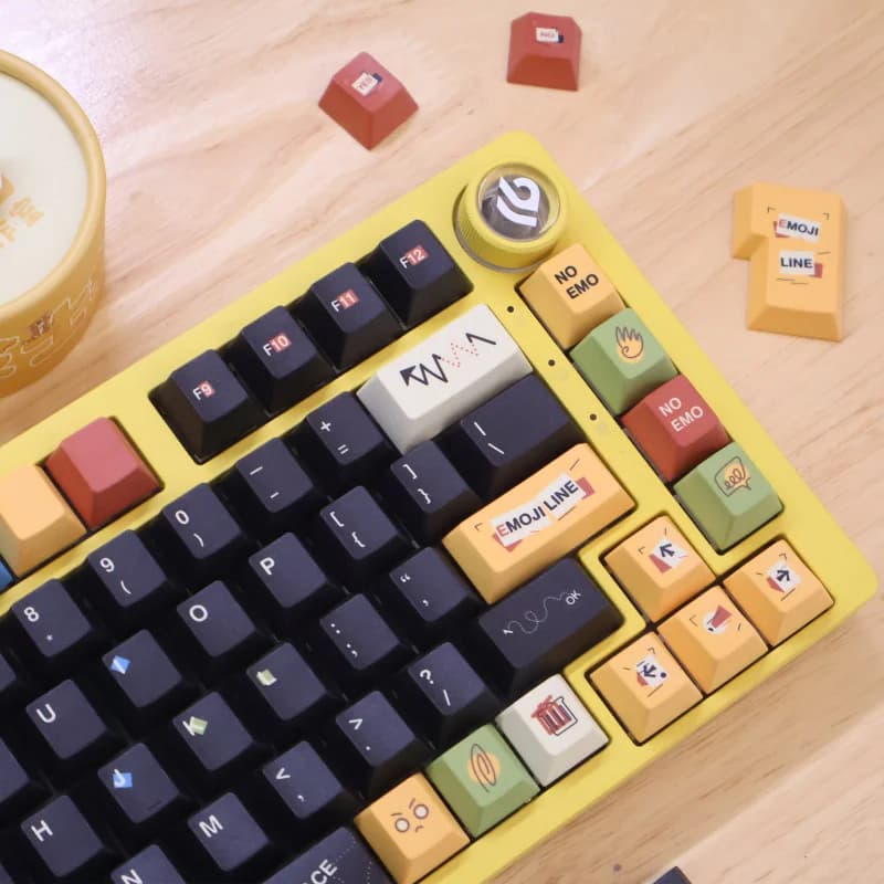 Keycap EMOJI in stock per tastiere meccaniche, profilo originale di fabbrica, keycap in PBT con sublimazione a colori