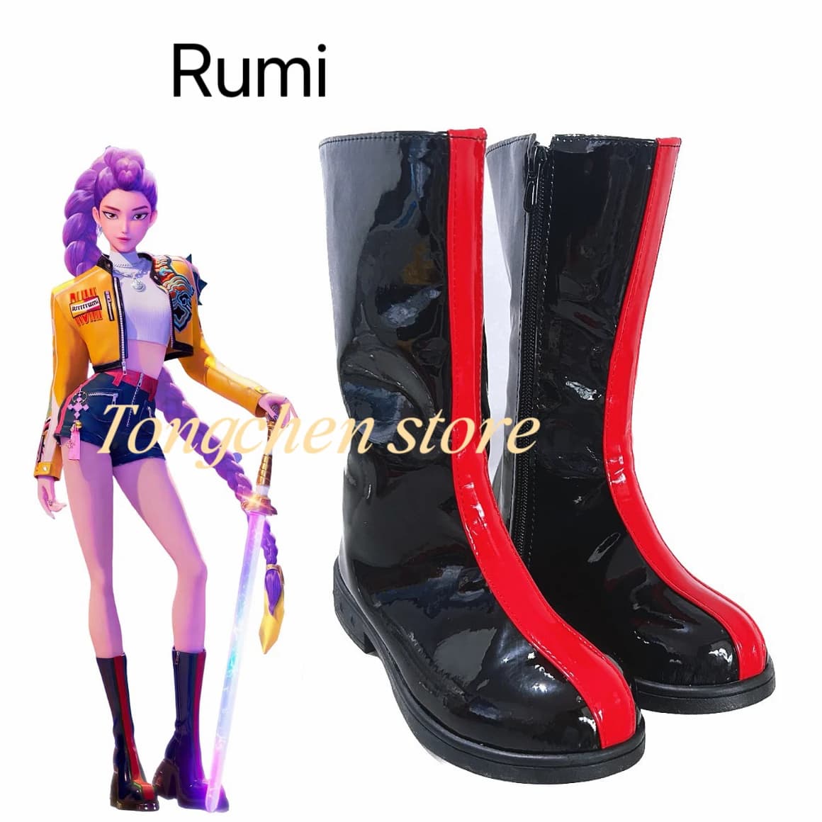 Scarpe per costumi cosplay per bambini K-POP Rumi Group Concerto Halloween Mira Zoey Stivali Scarpe