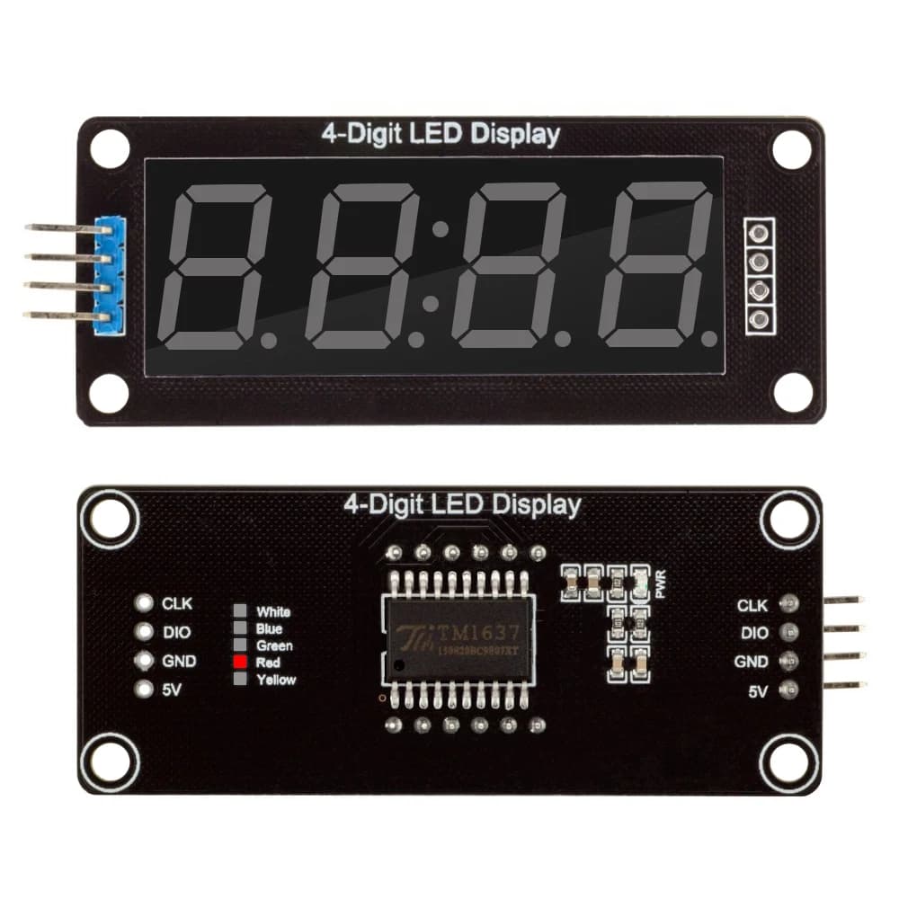 TM1637 LED Display Module for Arduino 4 Digits 7 Segments Tube Module 0.56 Inch Red Blue Green Yellow White