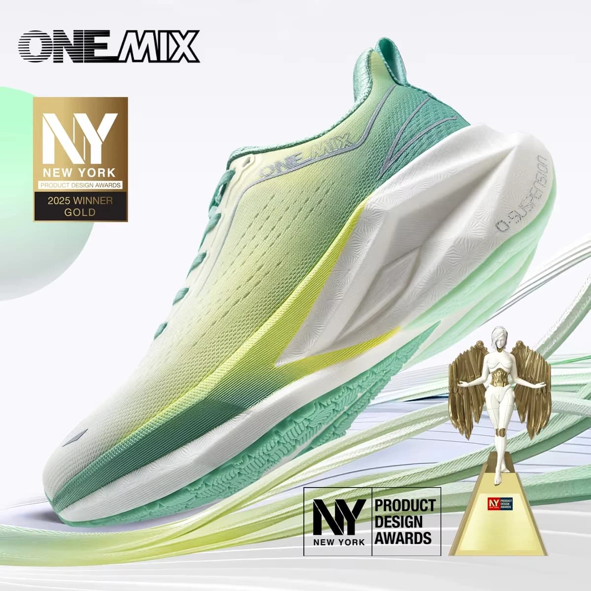 Scarpe da corsa Onemix con suole morbide per uomo e donna, sport all'aria aperta, tempo libero, antiscivolo, autunno, calzature comode e imbottite