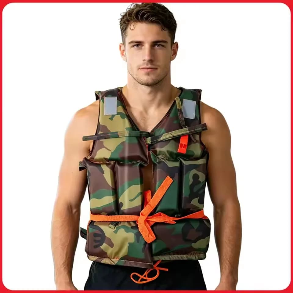 Swimming Boating Kayak Life Vest Oxford Fabric Safety Survival Suit Universal Life Vest Water Sports Buoyancy Jacket for Adults
