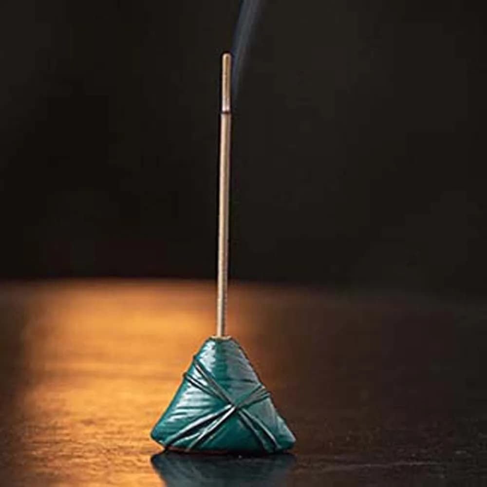 Portaincenso in Ceramica/Resina a Forma di Zongzi, Mini Bruciatore per Bastoncini d'Incenso in Stile Zen, Ornamento Tradizionale Robusto per Aromaterapia