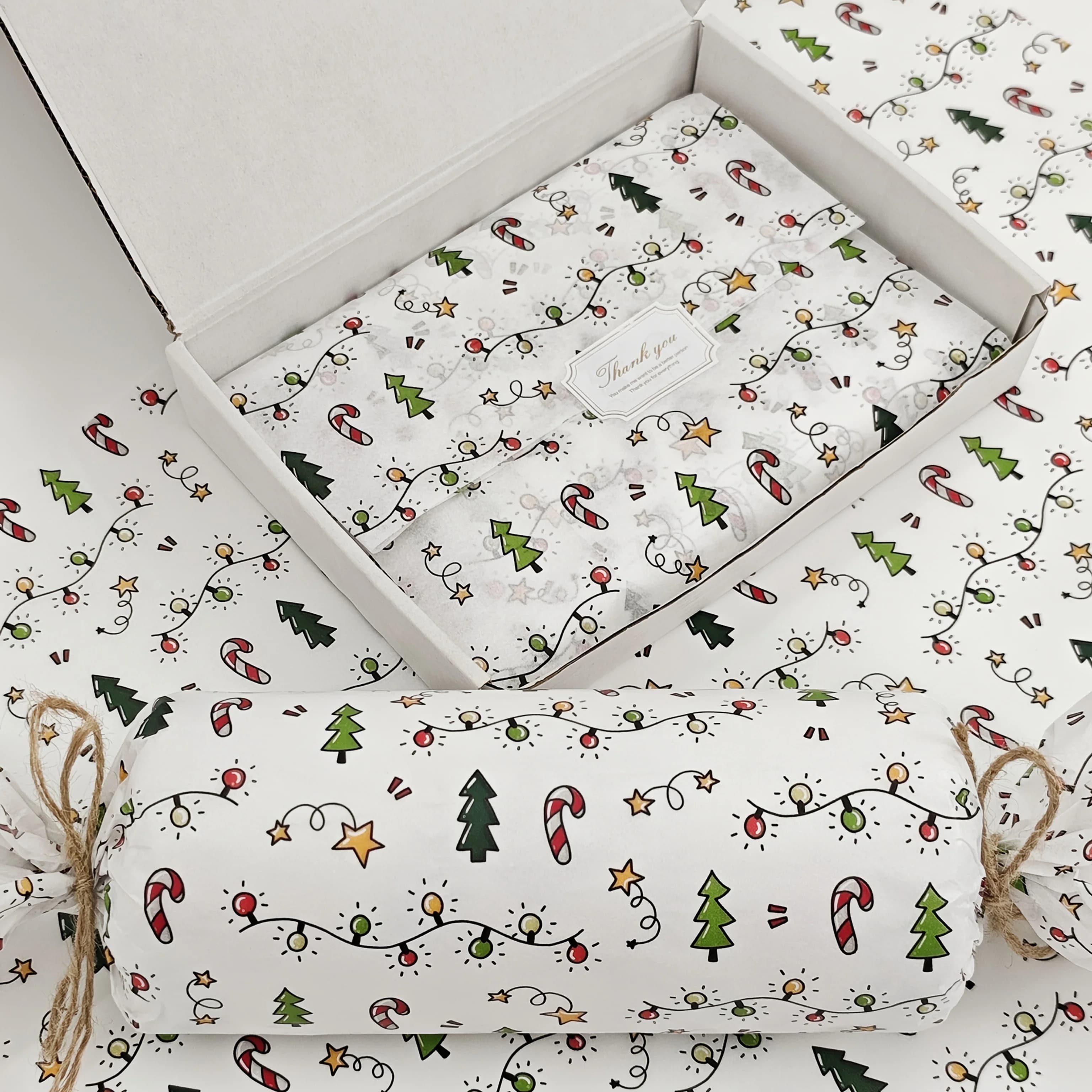 10/20 veline paper sheets with Christmas lantern pattern, 20*14 inch gift card, suitable for Christmas, winter, Thanksgiving, birthday gift box, bouquet filling and gift box for parties, ideal for Thanksgiving