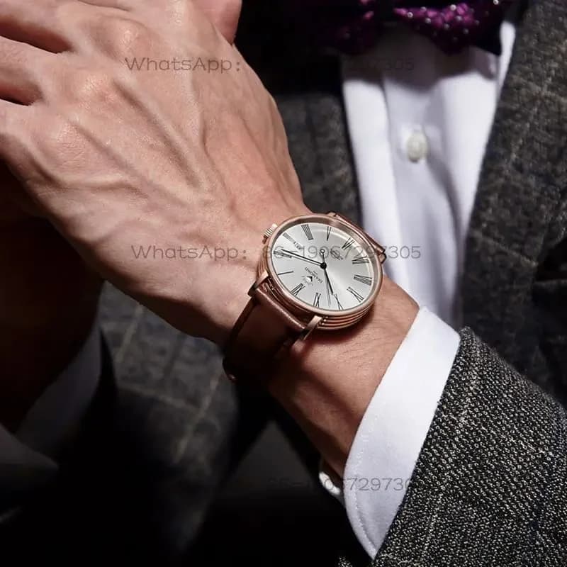 Shanghai Diamond Men’s Fully Automatic Mechanical Watch Single Calendar Roman Numeral Stainless Steel Case Skeleton Waterproof