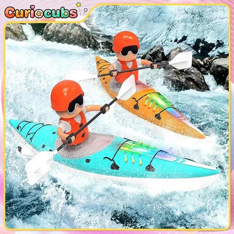 2.4G Barca telecomandata Kayak Paddle Racing Motoscafo Nave a remi Gioco all'aperto estivo Giocattolo impermeabile Regalo di compleanno per bambini