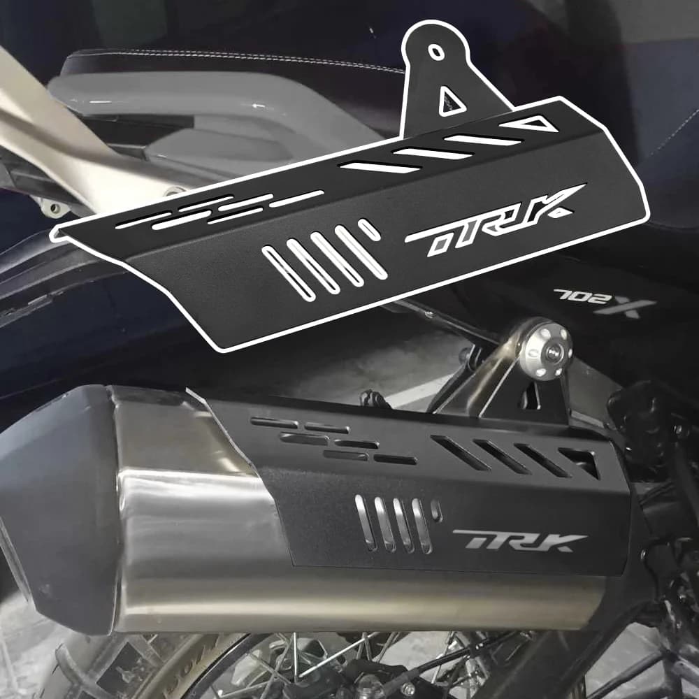 Protezione per Tubo di Scarico Moto TRK 702X per Benelli TRK702X TRK702 X TRK 702 X 2022-2024, Scudo Termico per Silenziatore