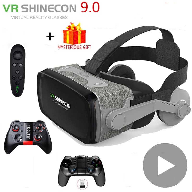 VR Shinecon Casque Viar 3D Glasses Virtual Reality Headphones Smartphone Glasses Binoculars for Video Games