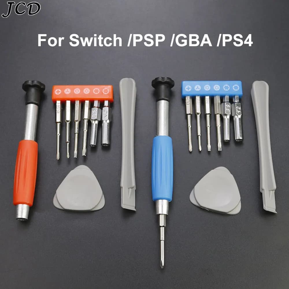 JCD Screwdriver Set Disassembly Opening Tool Kit Repair Parts For Switch GBA SP New 3DS XL PSP NGC Game Console