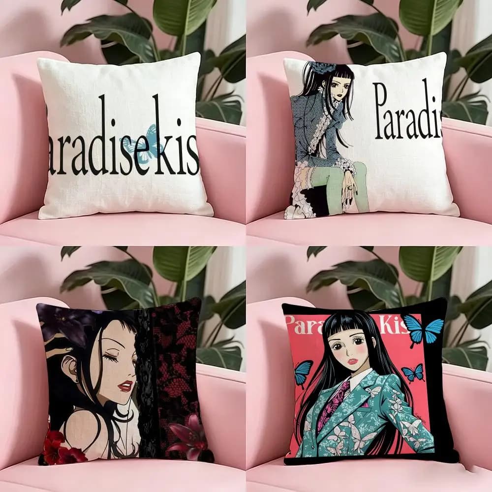 Fodera per cuscino Anime P-Paradise K-Kiss, antipolvere, con cerniera invisibile, in morbido peluche, per divano