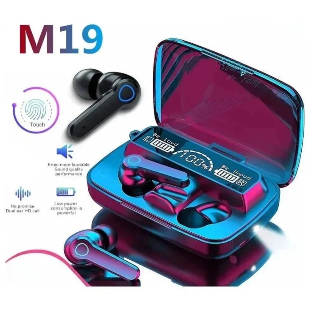Wireless Bluetooth TWS Touch Control Sports Headphones with Noise Cancellation HiFi stereo game heads for all smartphones