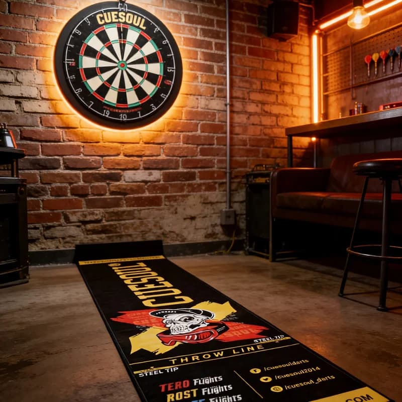 VIKAMA darts professional mat, non-slip and wear resistant, protective mat for games room, decorative carpet for bar