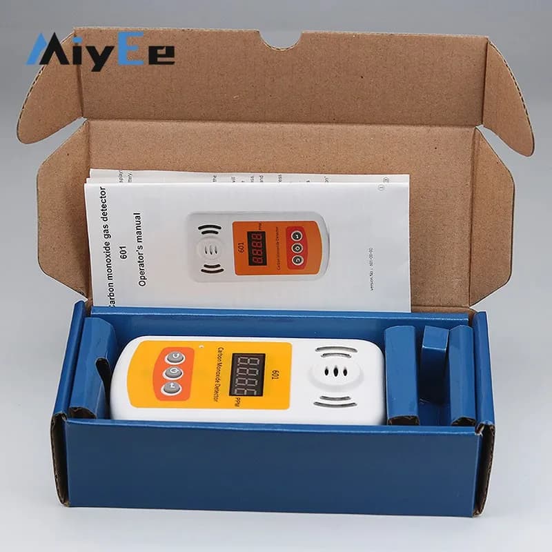 Monitor portatile per misuratore di CO con rilevatore di monossido di carbonio 601 0-1000 ppm con allarmi sonori e luminosi