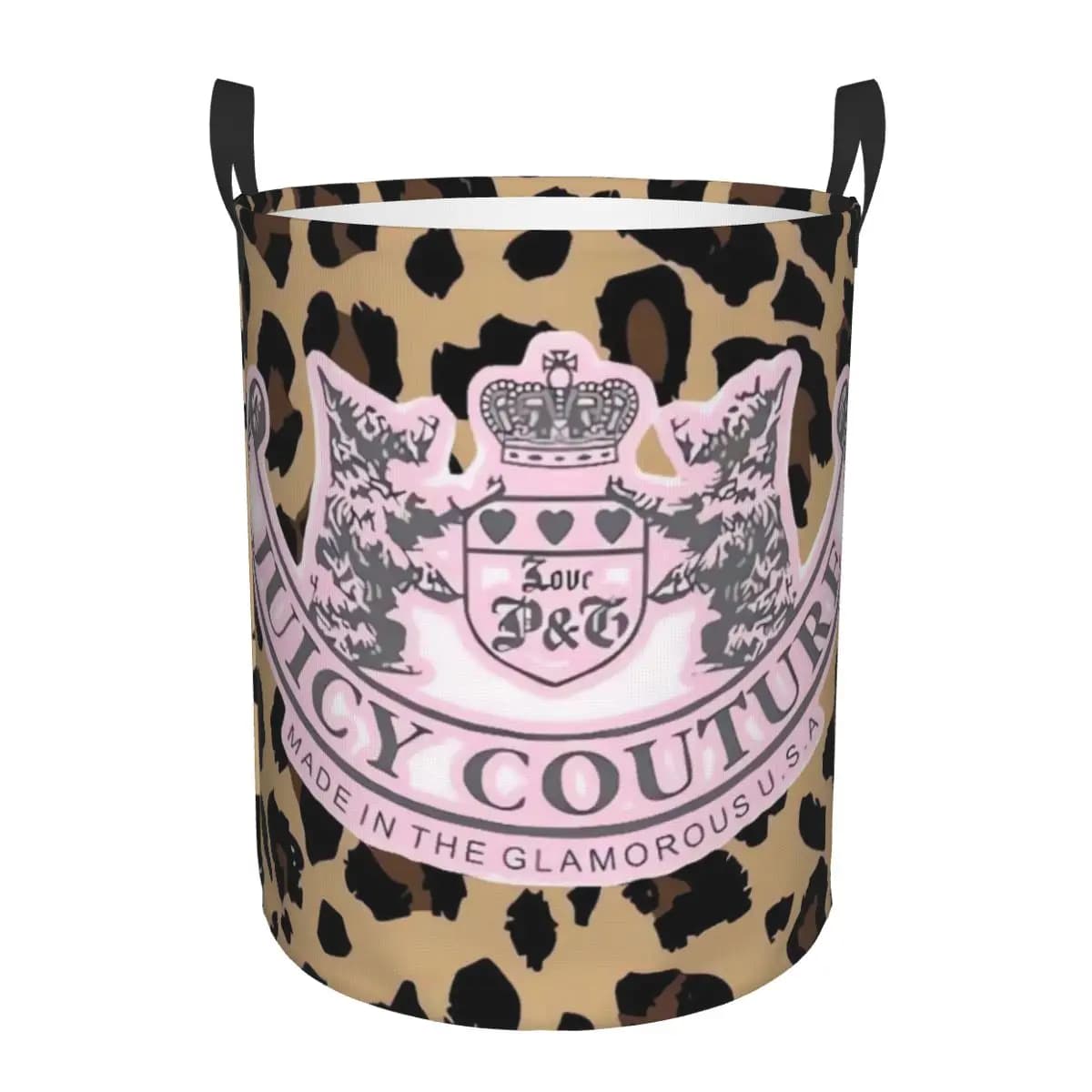 Laundry Basket J-Juicy-C-Couture Fabric Laundry Moving Folding Dirty Laundry Basket