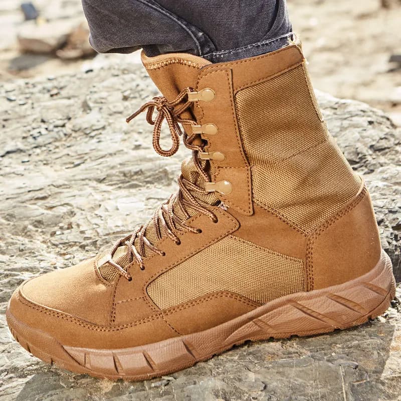Men's Outdoor Desert Boots Green Ultralight Breathable Spring Autumn Hiking Training Shoes Boots