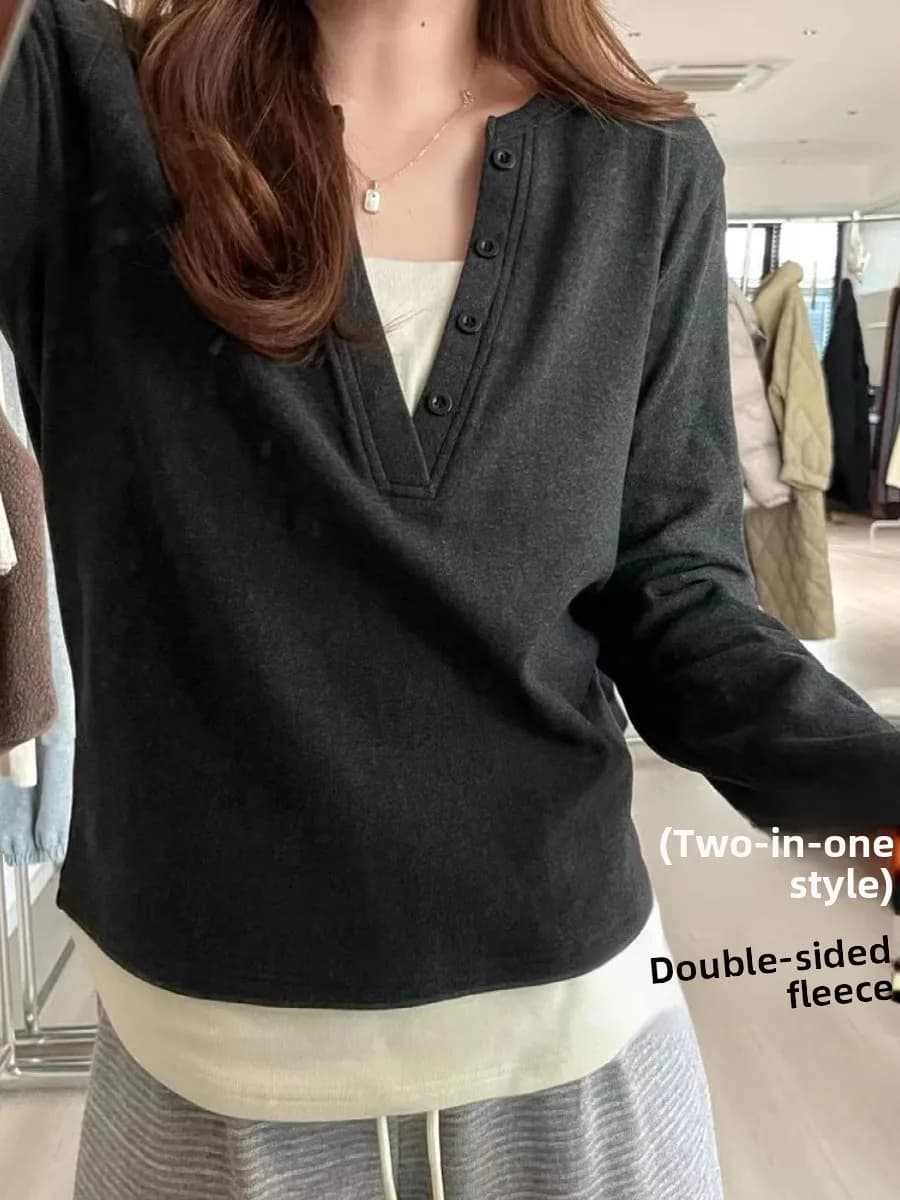 Maglione Invernale da Donna Taglie Forti a Maniche Lunghe, Felpato, Spesso, Modellante, Copri Pancia, Nasconde il Grasso, in Maglia Spessa