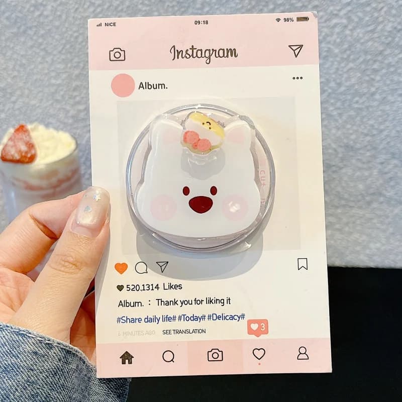 Simpatico cartone animato Shake Puppy Supporto magnetico per telefono Supporto per telefono GripTok Grip Tok Supporto per iPhone per accessori Magsafe Smart Tok