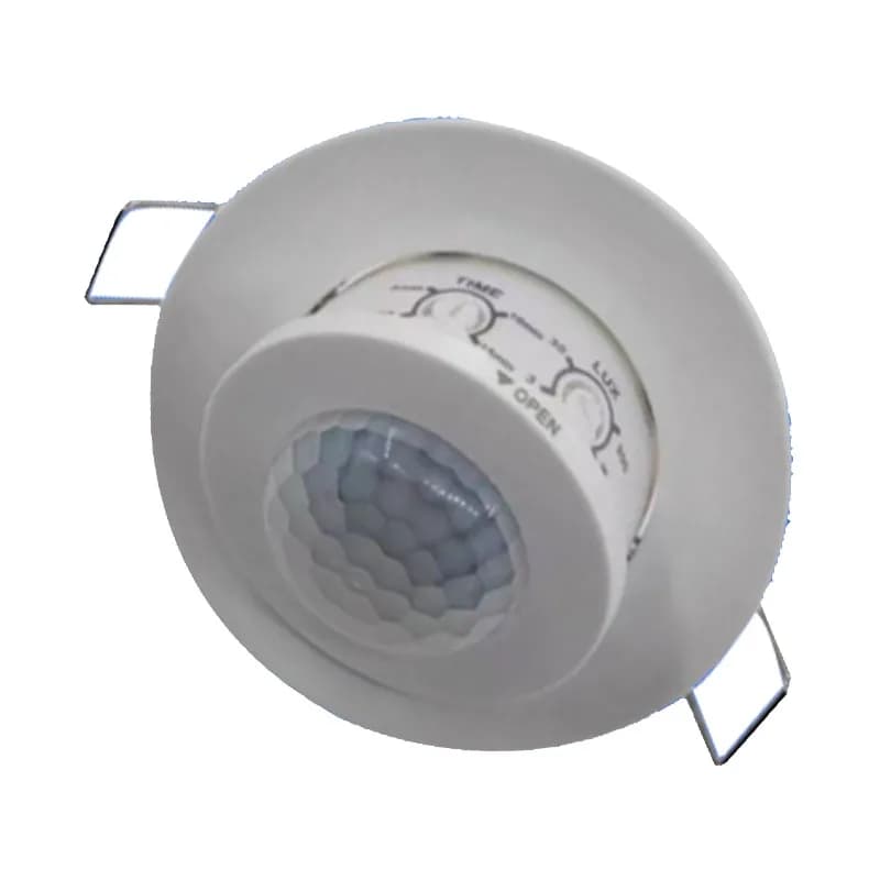 Sensore di movimento a infrarossi da incasso 110V-220V con regolazione dell'angolo e ritardo per luce a soffitto