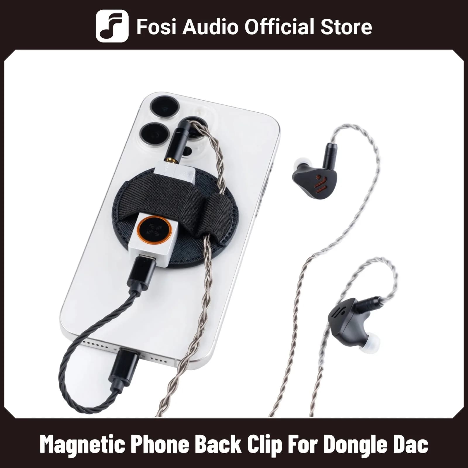 Clip magnetica posteriore per cellulare, supporto magnetico per DAC DS3/DS2, auricolari IEM cablati.