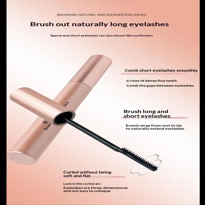Curling Lengthening Mascara Long Lasting Waterproof Sweatproof No Clumping Portable for On The Go Touch Up