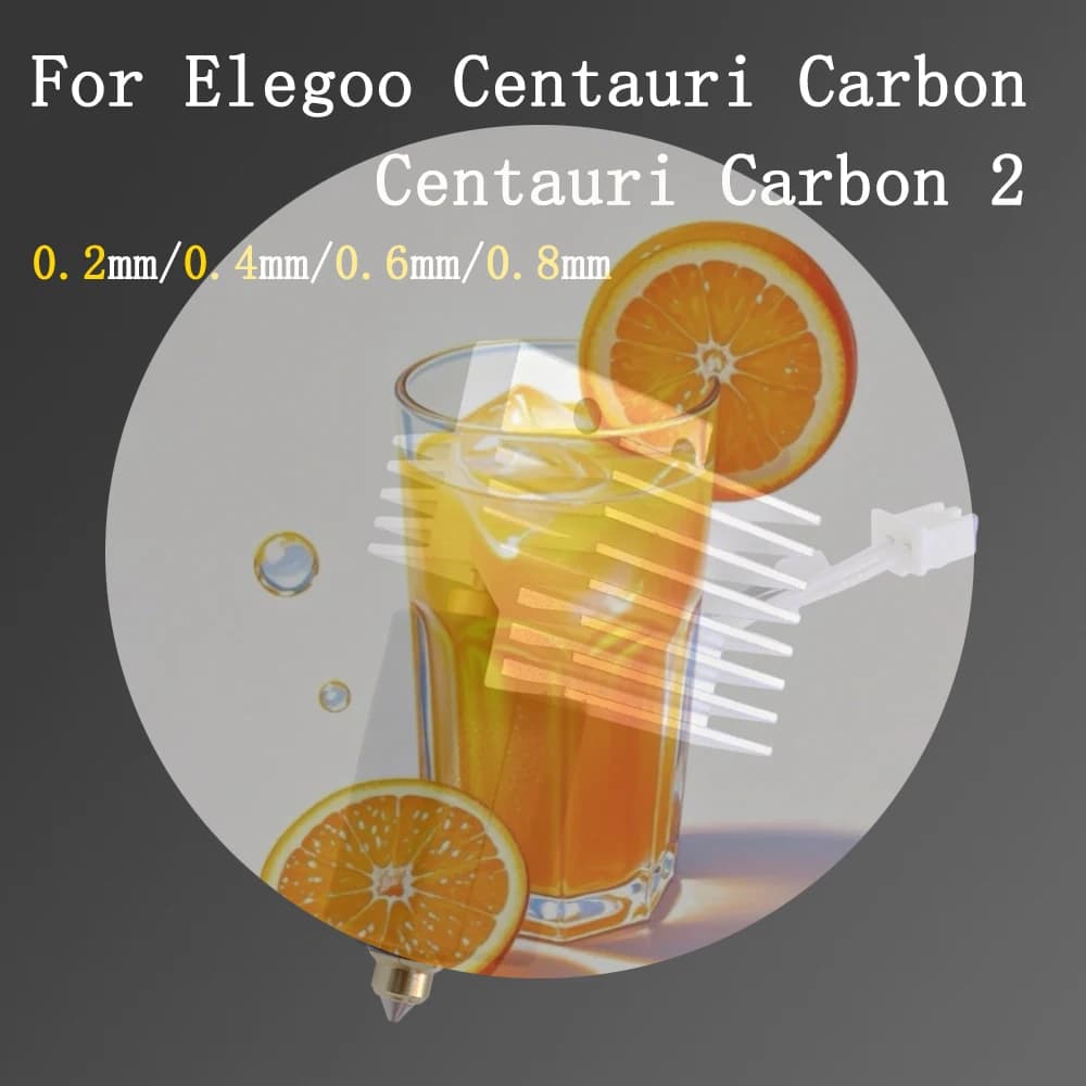 Kit Hotend in Carbonio Elegoo Centauri, Ugelli 0.2 0.4 0.6 0.8, Estrusore Assemblato a Riscaldamento Rapido, Accessori per Stampanti 3D