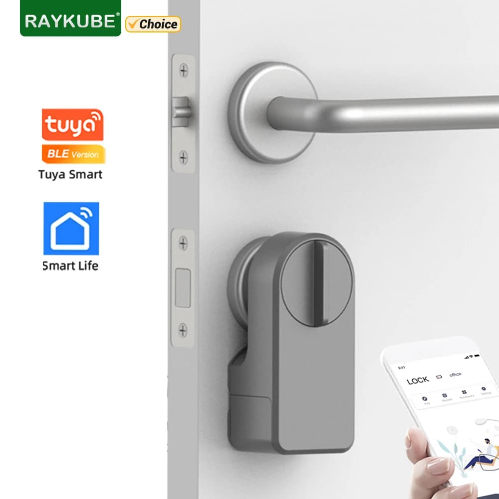 A1 Pro Bluetooth Smart Door Lock Tuya APP Telecomando Sblocco senza chiave Smart Life Cilindro Installazione semplice fai-da-te
