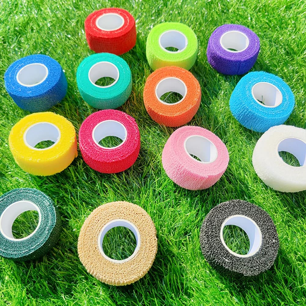 12 pezzi di nastro adesivo elastico autoadesivo in tessuto non tessuto, nastro adesivo elastico per dita, per pronto soccorso/inzioni/sport