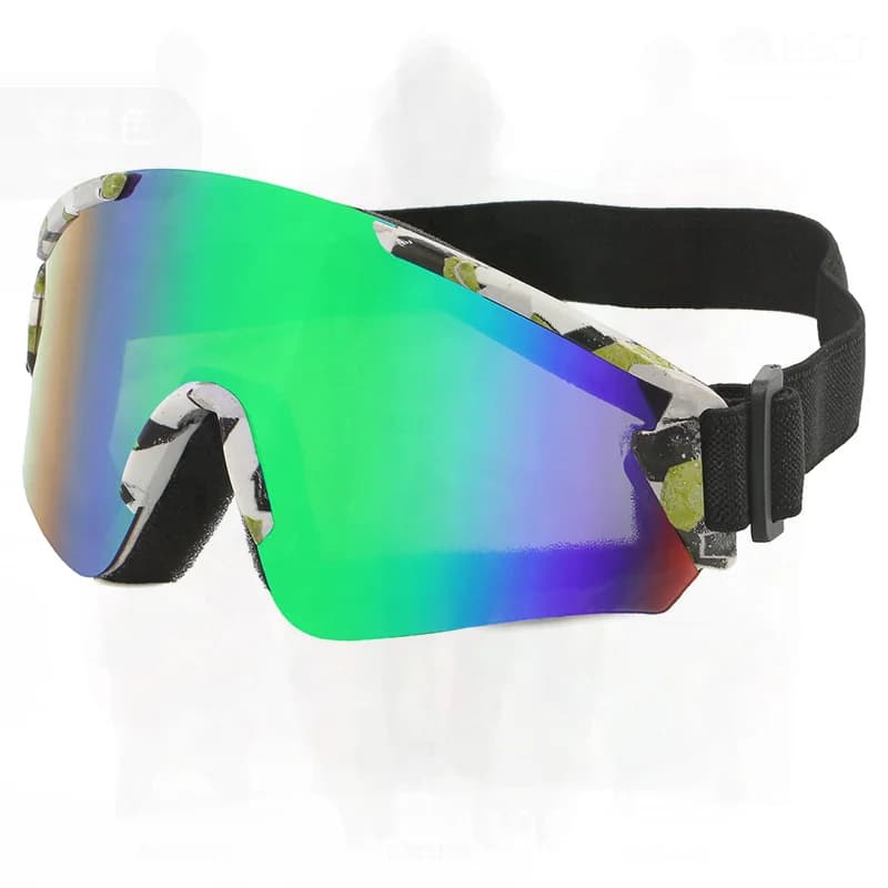 Occhiali da sci da alpinismo unisex Sport all'aria aperta Antivento Occhiali da equitazione antisabbia Prescrizione regolabile PVC a strato singolo