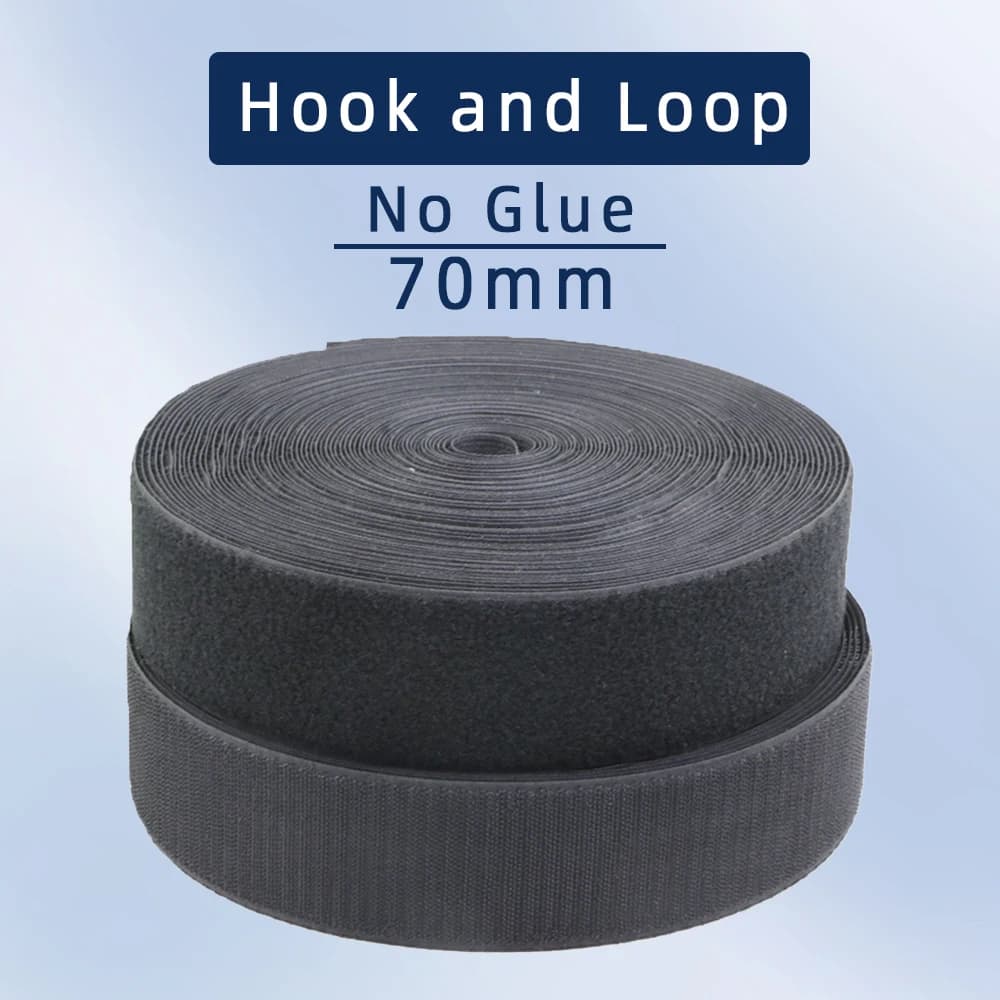 Baiann 1 meter/paia 70mm Non adesivo gancio e anello di fissaggio nastro cucito sui ganci nastro adesivo magico fai da te in bianco e nero