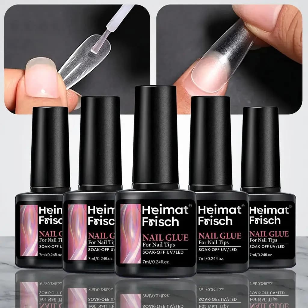 Heimat Frisch 5pz/2pz 7g Super Strong Nail Collar for Fin Nails, Acrylic Nails, Press-On Nails, Fin Nail Decoration