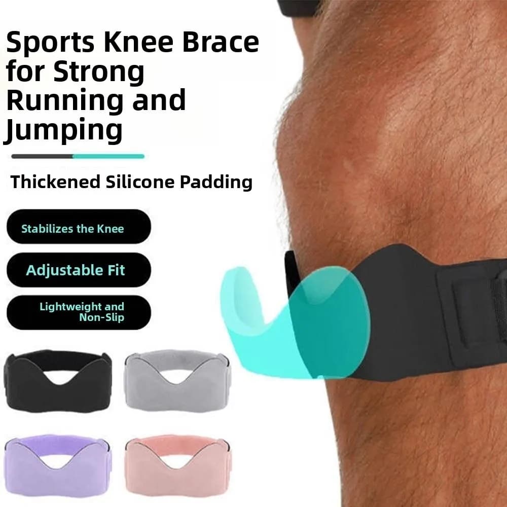 Fascia Regolabile per Tendine Rotulei, Antiscivolo, Altamente Elastica, Supporto Sportivo per Ginocchio, Flessibile, Ammortizzante