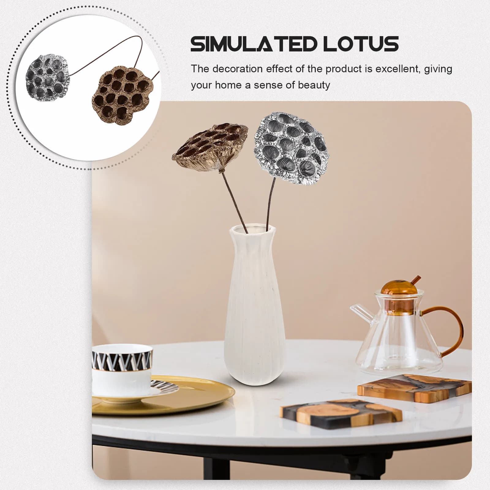 Fiori Secchi Artificiali, Decorazioni a Forma di Bocciolo di Loto, Accessori per la Casa, Decorazioni da Tavolo Artigianali, Piante Simulate, Articoli per Animali
