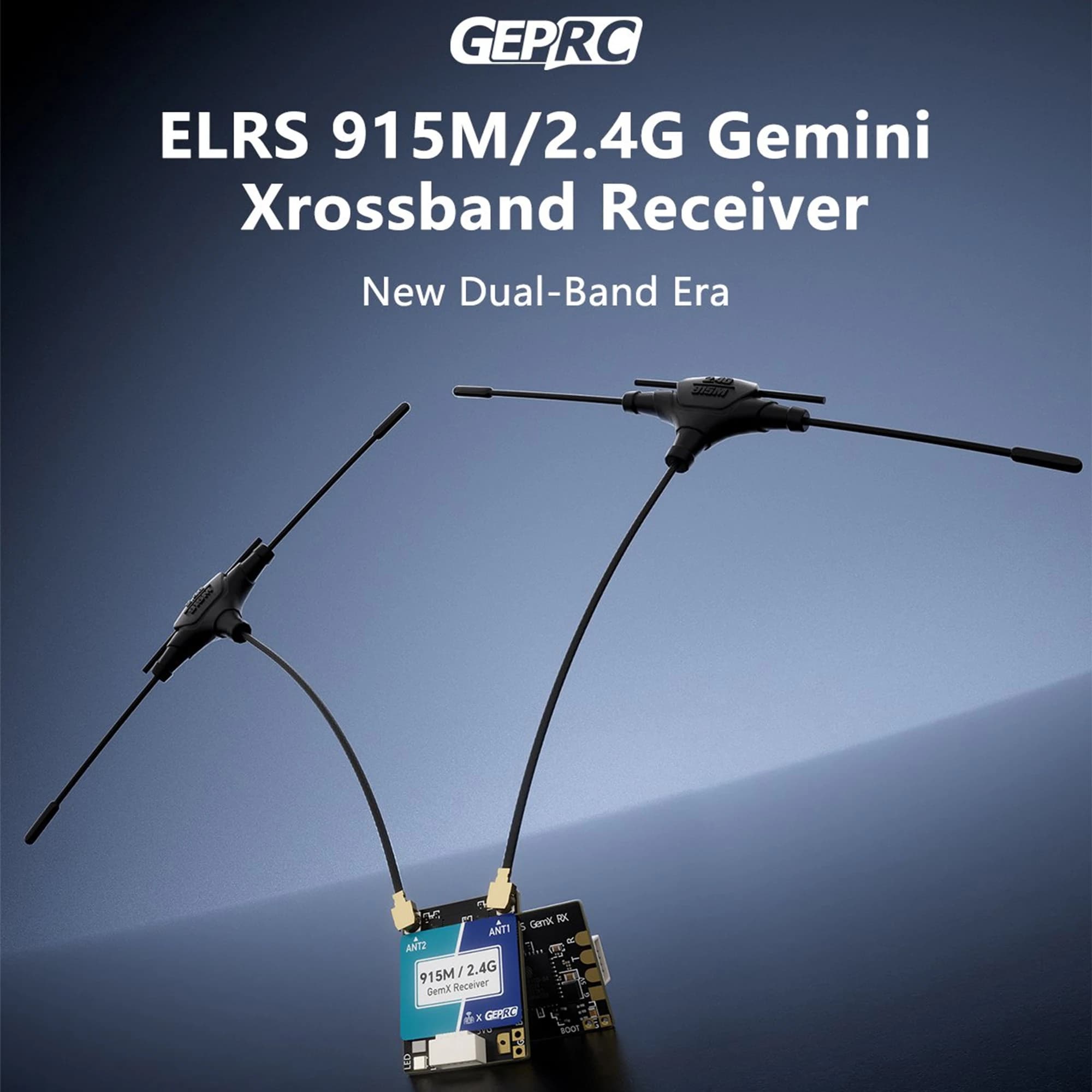 GEPRC ELRS RX 915Mhz 2.4Ghz Dual-band Gemini Xrossband ExpressLRS ELRS Ricevitore TCXO per FPV Drone RC Modello Giocattoli FAI DA TE