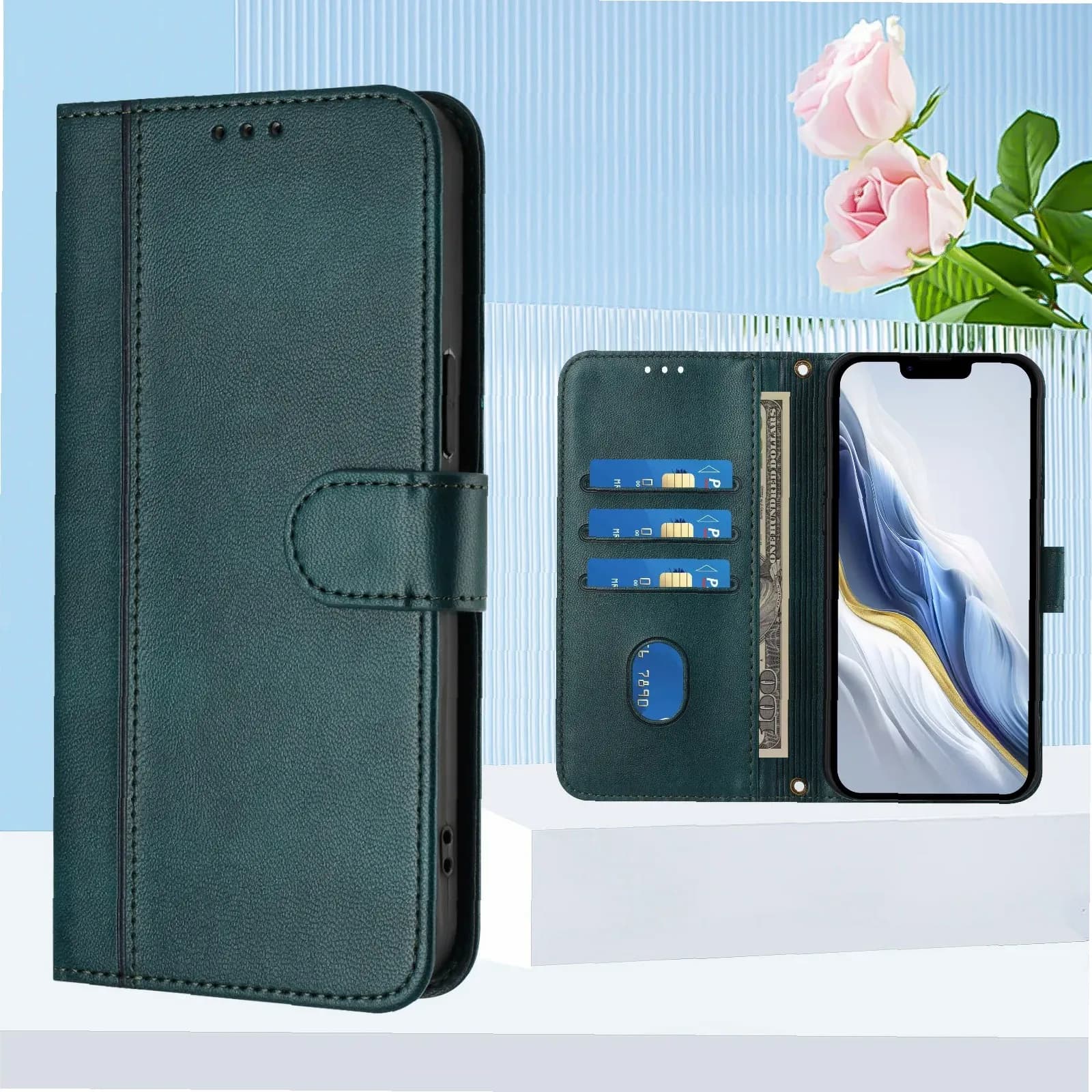 Custodia a Portafoglio in Pelle Vintage per Infinix Hot 50 Pro Plus 50i 40 40i 30 Play NFC 30i 20 | Custodia Porta Carte Antiurto