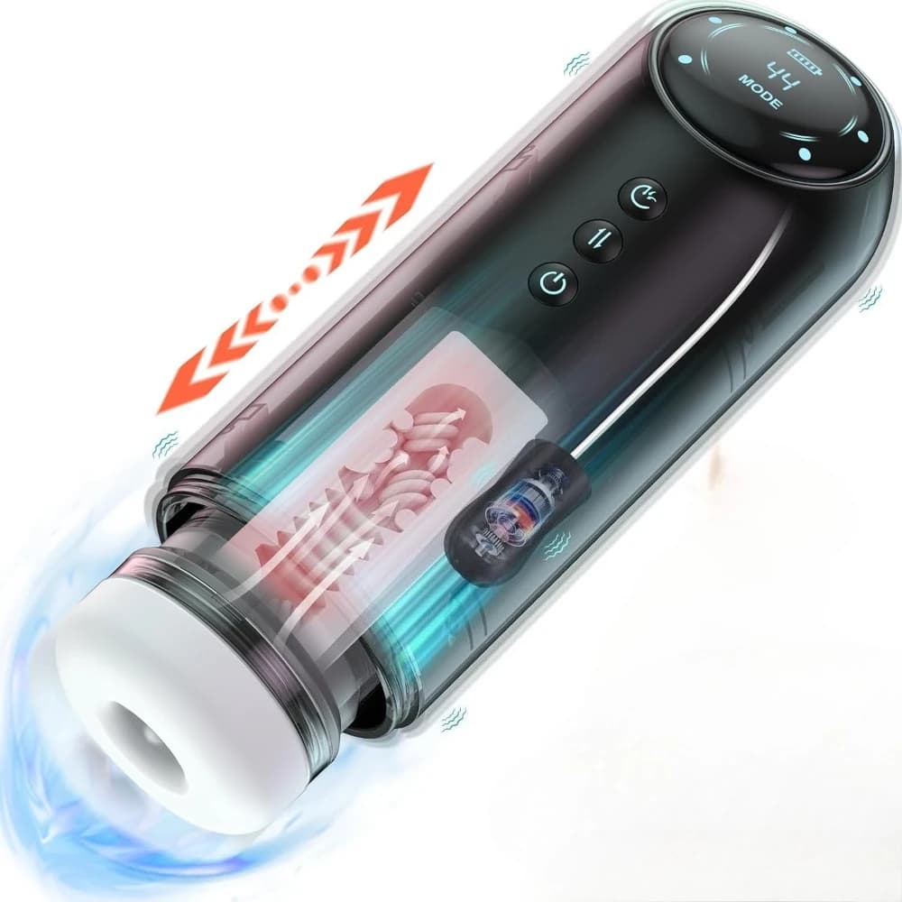 Male Masturbation Cup Telescopic Heated Sucking Pocket Pussy Blowjob Sex Machines Toy Adult Goods for Men Vagina Masturbator