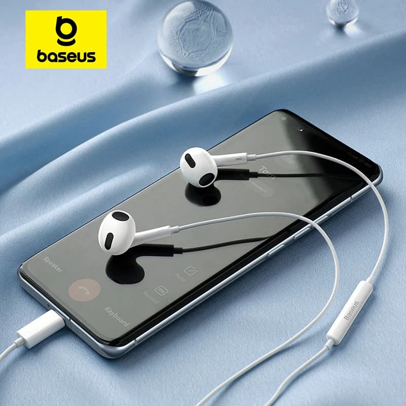 Baseus C17 Tipo-C Auricolari In Ear Cuffie cablate con microfono per smartphone per Xiaomi Samsung S21 S20 Cuffie per cellulare